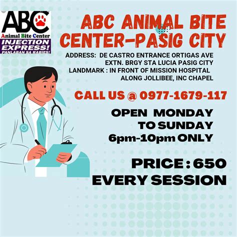 ccmm animal bite center pasig|CITIZEN CHARTER PASIG ANIMAL BITE TREATMENT CENTER.